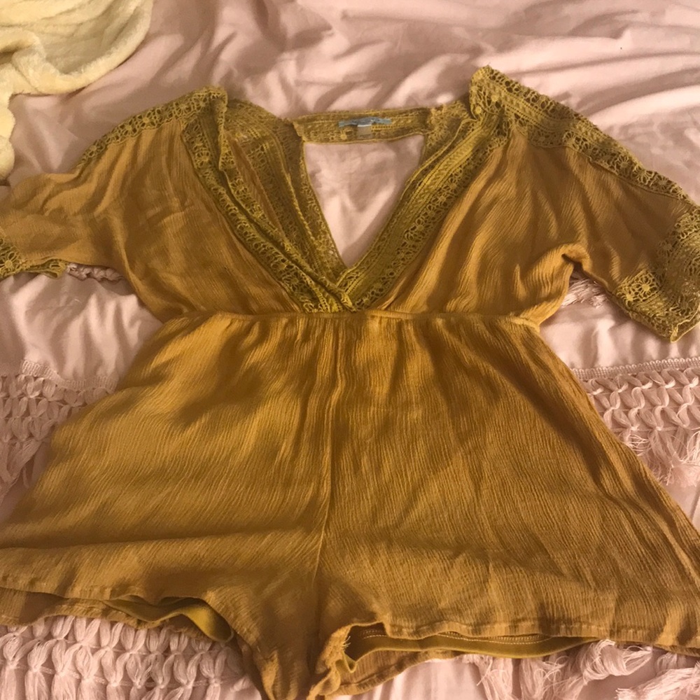 mustard yellow romper